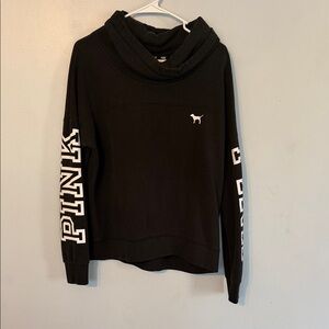 Victoria's Secret PINK Black Cowl Neck Sweatshirt